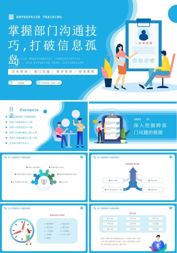 跨部门沟通与协作跨部门沟通企业培训PPT课件