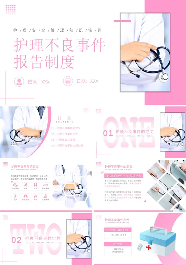 护理不良事件报告制度PPT模板