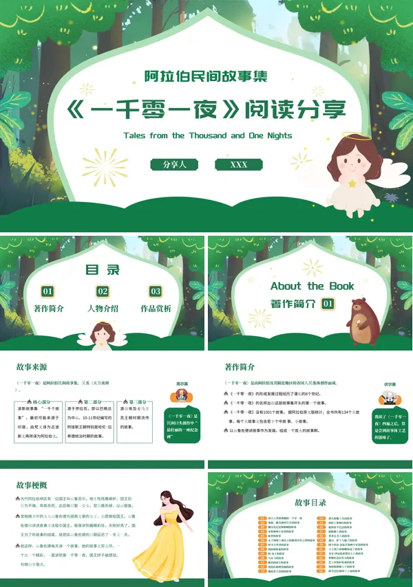 《一千零一夜》读书分享会PPT课件