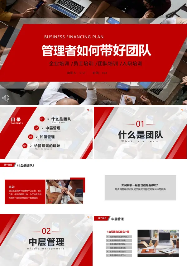 管理者如何带领团队ppt课件