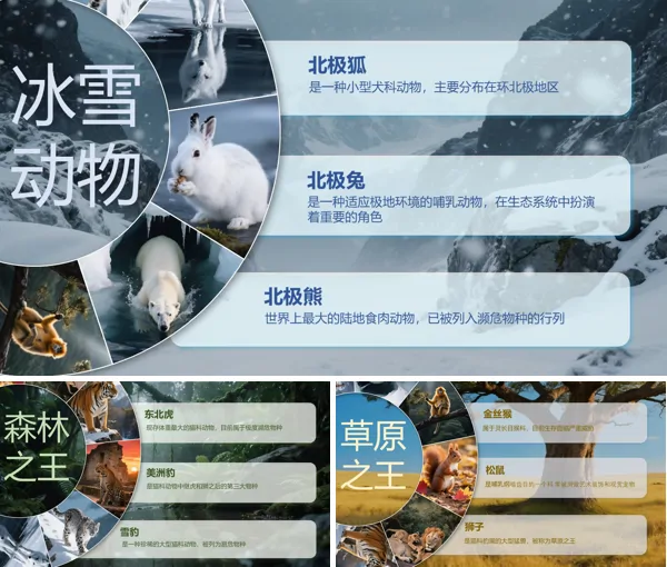 圆环图片转动切换动画PPT【特效动画 】模板