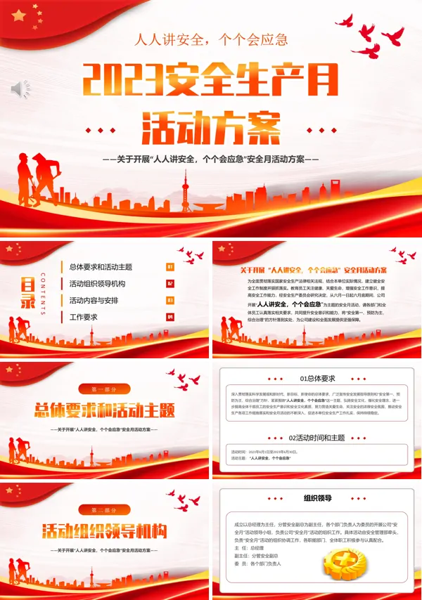 2023年安全生产月活动策划方案ppt