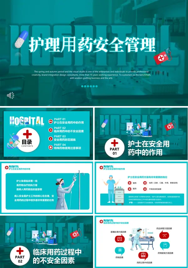 护理用药安全管理知识培训PPT模板含讲稿