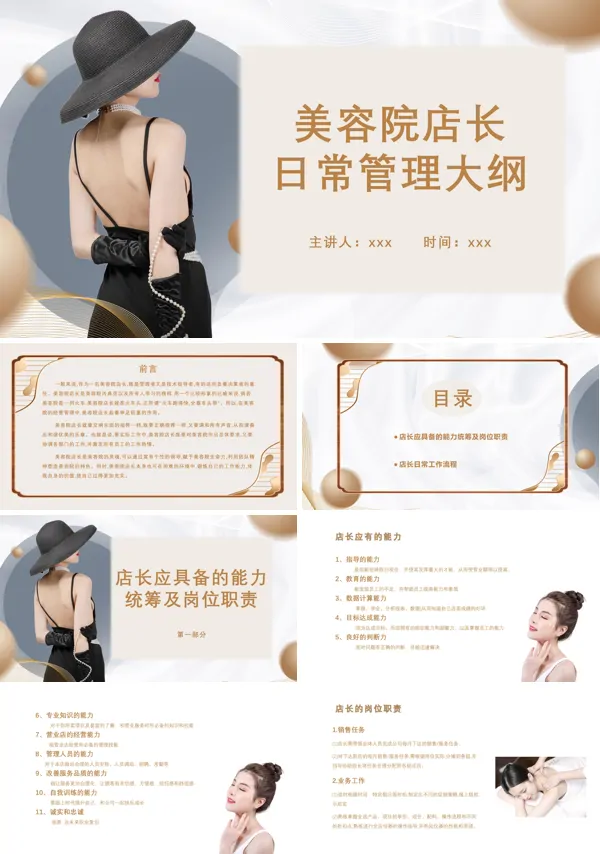 美容院店长日常管理大纲培训PPT