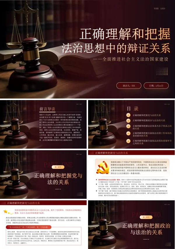 正确理解和把握法治思想中的辩证关系PPT专题党课