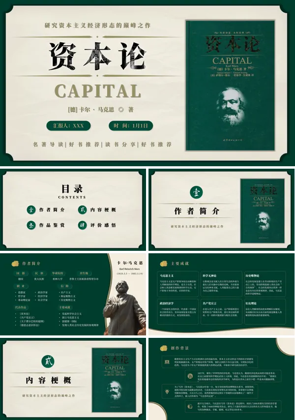 资本论名著导读好书推荐读书分享PPT