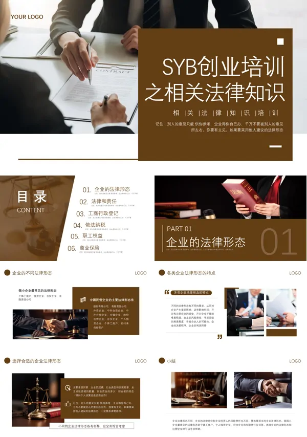 syb创业培训相关法律知识培训课件PPT