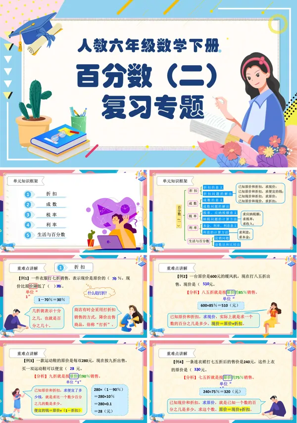 小学数学六年级下册百分数（二）PPT课件含教案