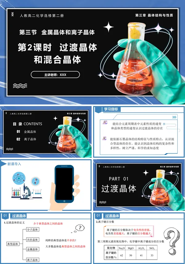 高二化学人教选修第二册3.3.2过度晶体与混合晶体PPT课件
