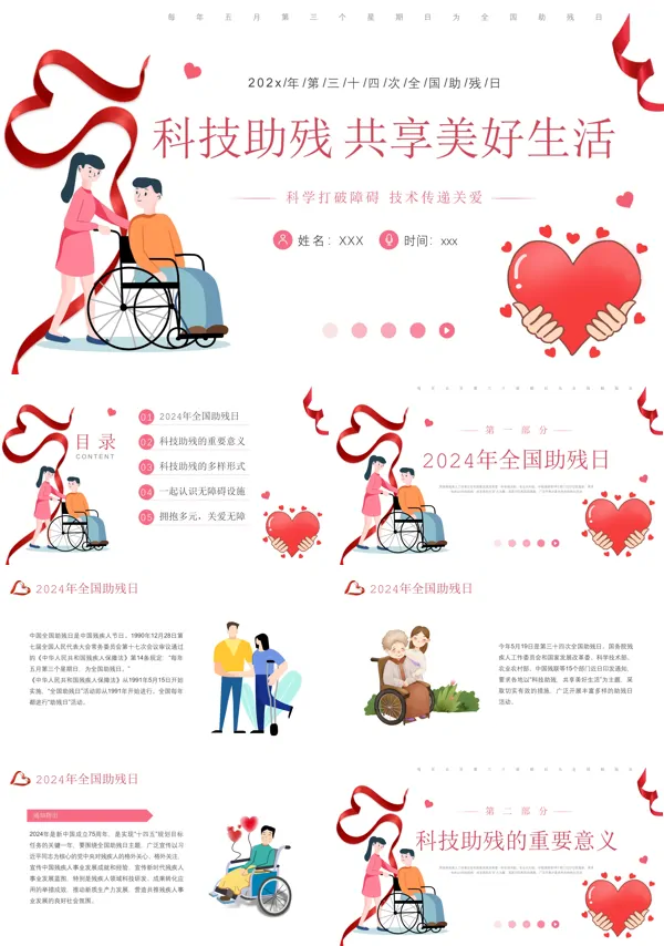 全国助残日专题培训课件PPT模板