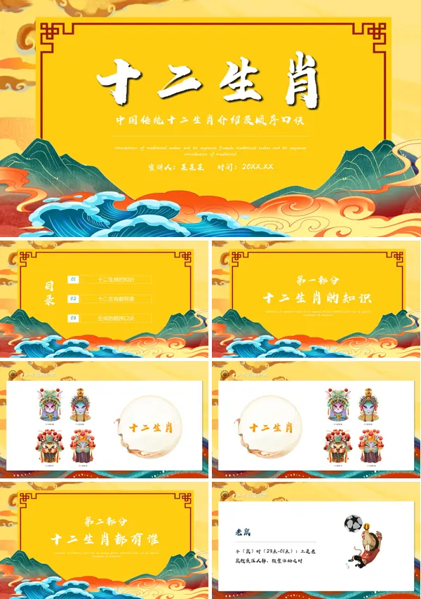 十二生肖中国传统文化PPT